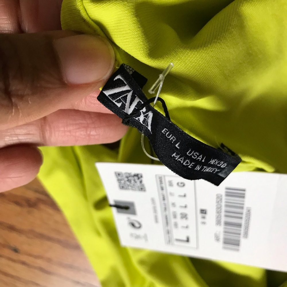 Zara Lime Green Bodysuit NWT - Picture 9 of 9